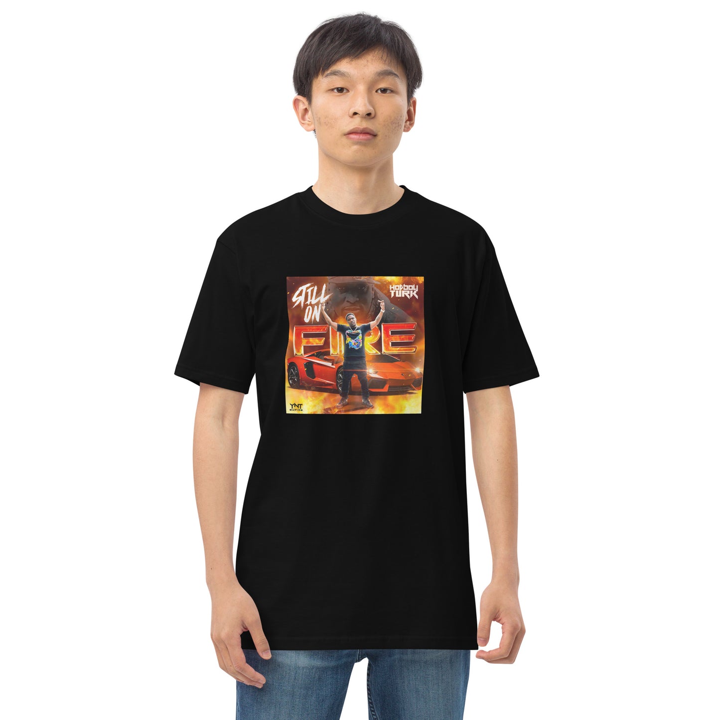 Still On Fire Men’s premium heavyweight tee