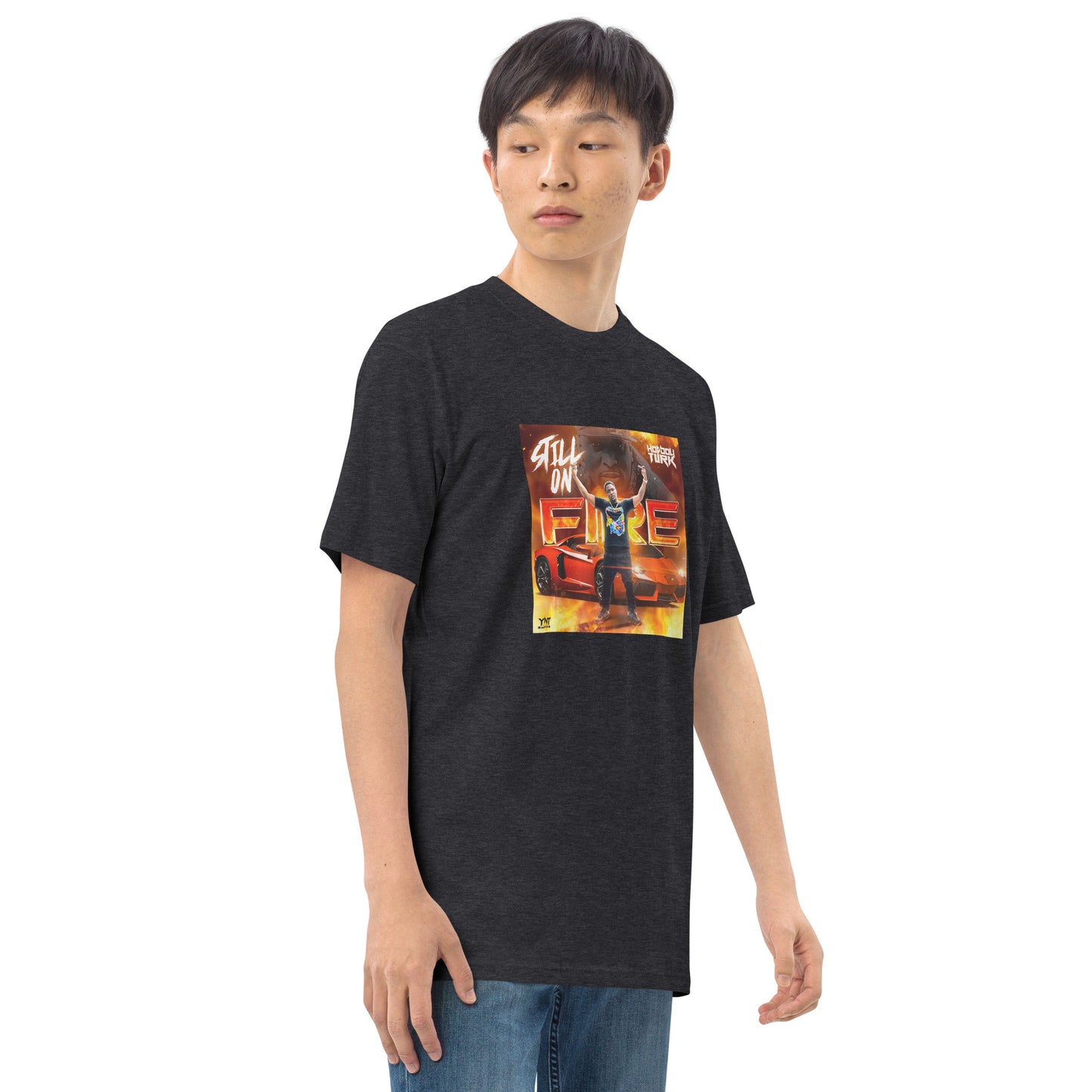 Still On Fire Men’s premium heavyweight tee